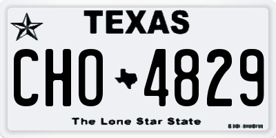 TX license plate CHO4829