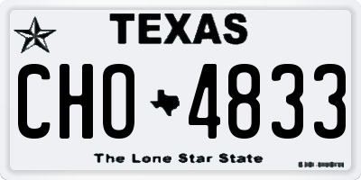 TX license plate CHO4833