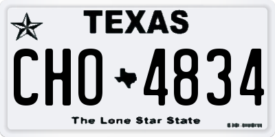 TX license plate CHO4834