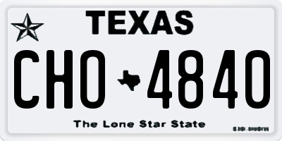 TX license plate CHO4840