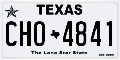 TX license plate CHO4841