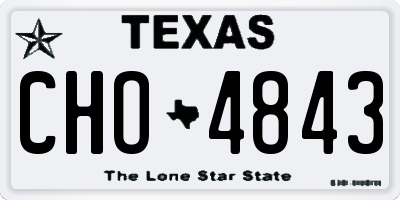 TX license plate CHO4843