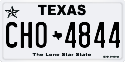 TX license plate CHO4844