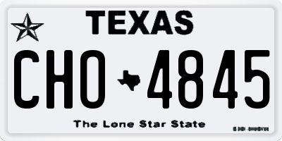 TX license plate CHO4845