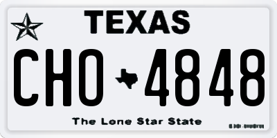 TX license plate CHO4848
