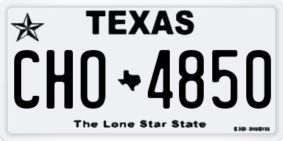 TX license plate CHO4850