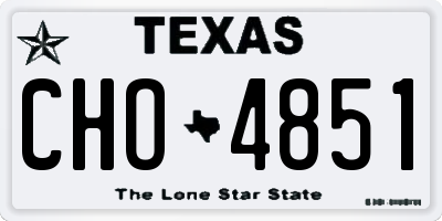 TX license plate CHO4851