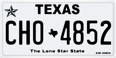TX license plate CHO4852