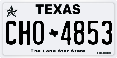 TX license plate CHO4853