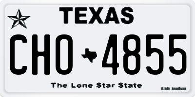TX license plate CHO4855