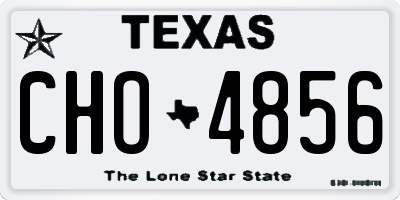 TX license plate CHO4856