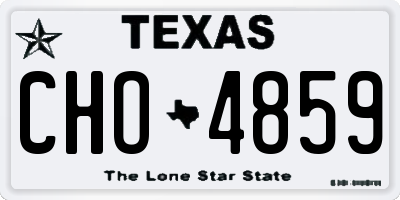 TX license plate CHO4859