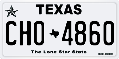 TX license plate CHO4860