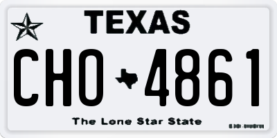 TX license plate CHO4861
