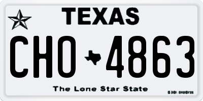TX license plate CHO4863