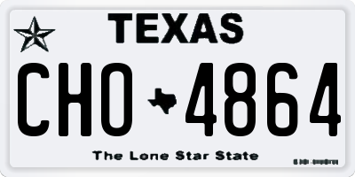 TX license plate CHO4864