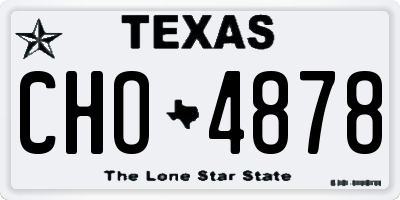 TX license plate CHO4878