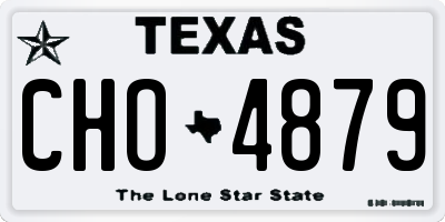 TX license plate CHO4879