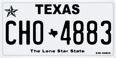 TX license plate CHO4883