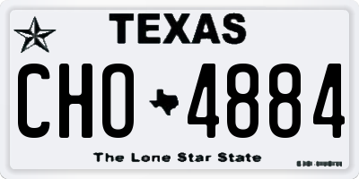 TX license plate CHO4884