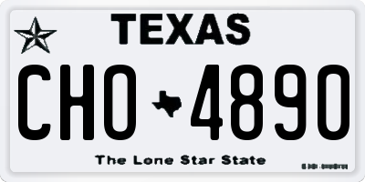 TX license plate CHO4890