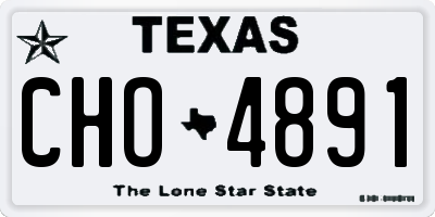 TX license plate CHO4891
