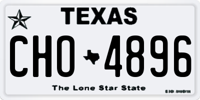TX license plate CHO4896