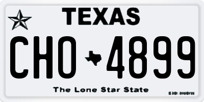 TX license plate CHO4899