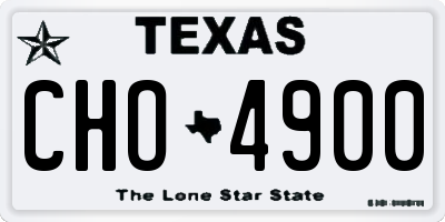 TX license plate CHO4900