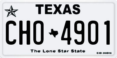 TX license plate CHO4901