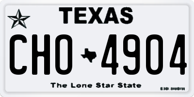 TX license plate CHO4904