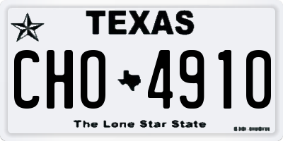TX license plate CHO4910