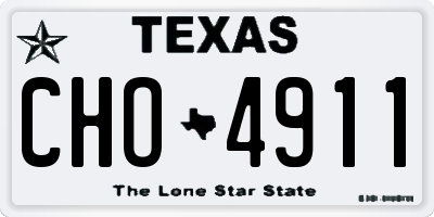 TX license plate CHO4911