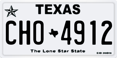 TX license plate CHO4912