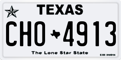 TX license plate CHO4913