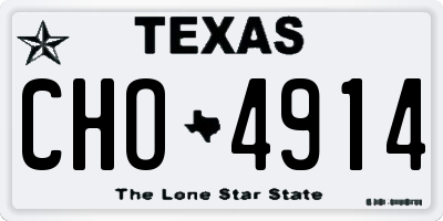 TX license plate CHO4914
