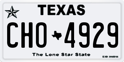 TX license plate CHO4929