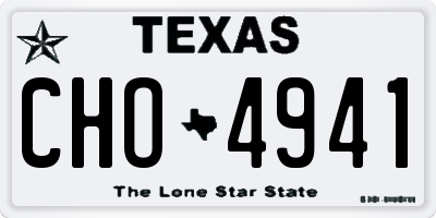 TX license plate CHO4941