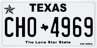 TX license plate CHO4969