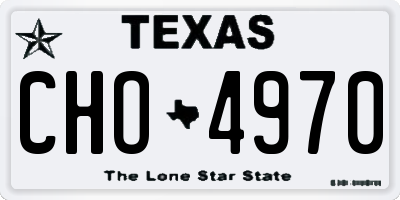 TX license plate CHO4970