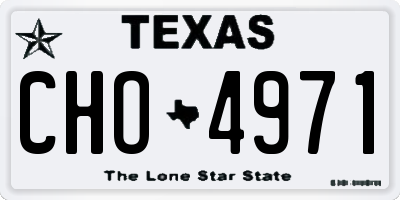 TX license plate CHO4971