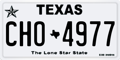 TX license plate CHO4977