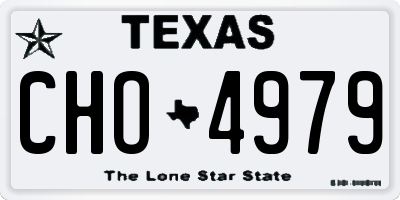 TX license plate CHO4979