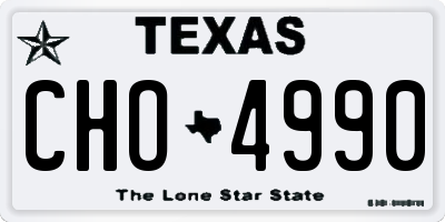 TX license plate CHO4990