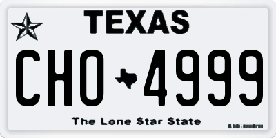 TX license plate CHO4999