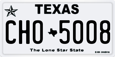 TX license plate CHO5008