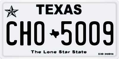 TX license plate CHO5009