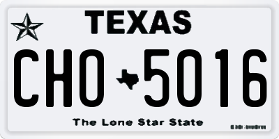 TX license plate CHO5016