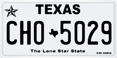 TX license plate CHO5029