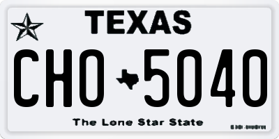 TX license plate CHO5040